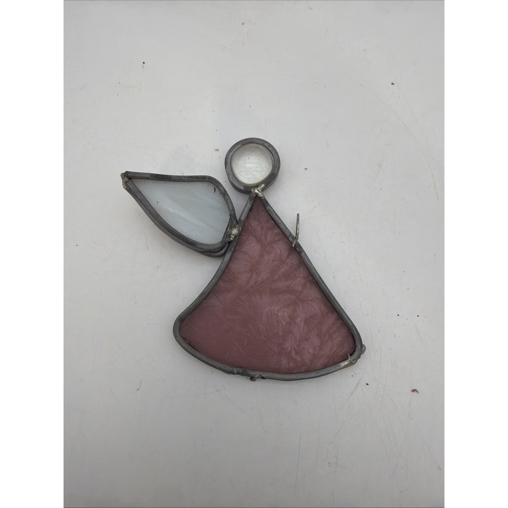 handcrafted stained glass angel suncatcher